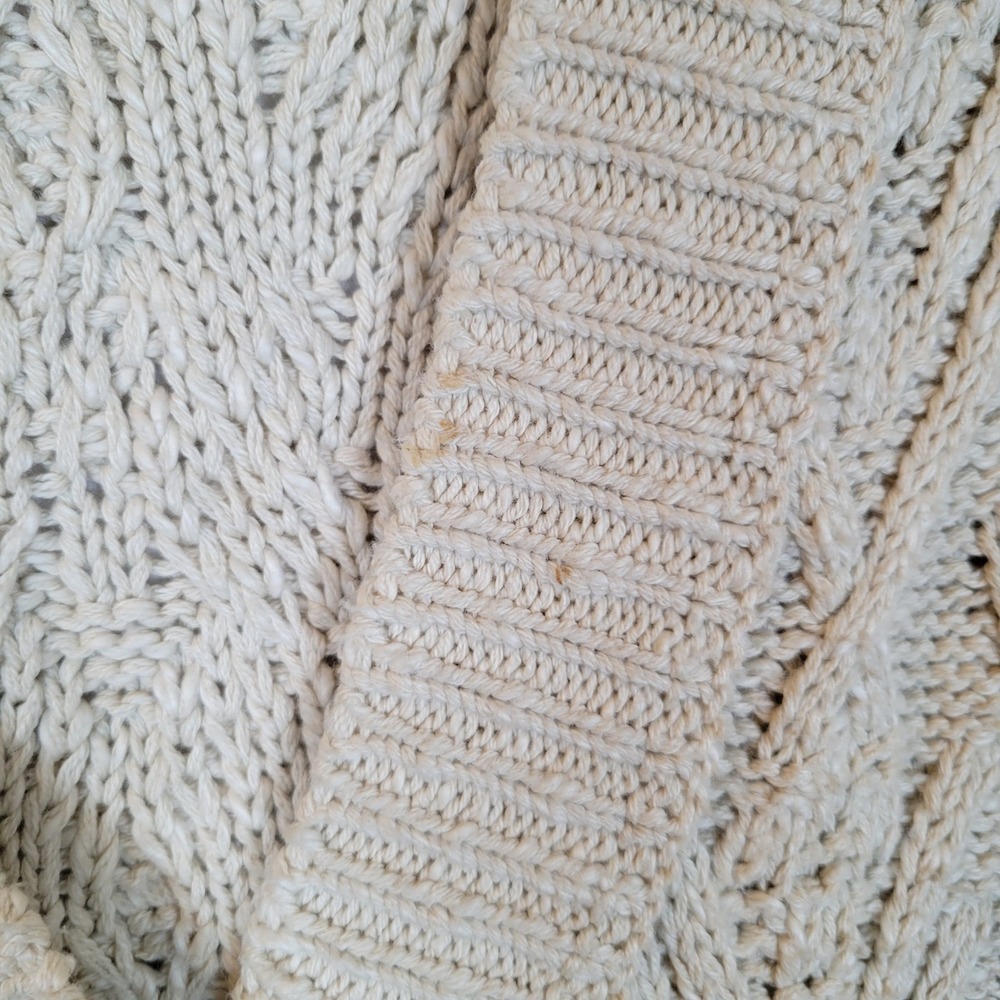 Free People Womens Montana Cable Knit Grandpa Cardigan Sweater Size XS Beige - Picture 4 of 10